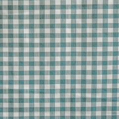 Teal Gingham Checks Cotton Fabric
