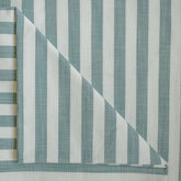 Teal Gingham Stripes Cotton Fabric