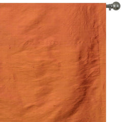 Saffron Orange Pure Silk Dupioni Curtain Panels