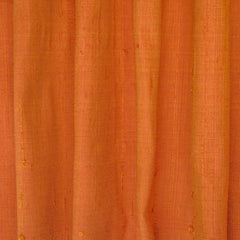 Saffron Orange Pure Silk Dupioni Curtain Panels
