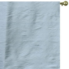 Ice Blue Pure Silk Dupioni Curtain Panels
