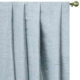 Ice Blue Pure Silk Dupioni Curtain Panels