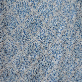 Shades of Blue Cotton Embroidery Fabric by the Yard