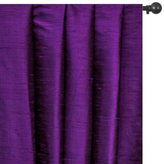 Bright Purple Pure Silk Dupioni Curtain Panels