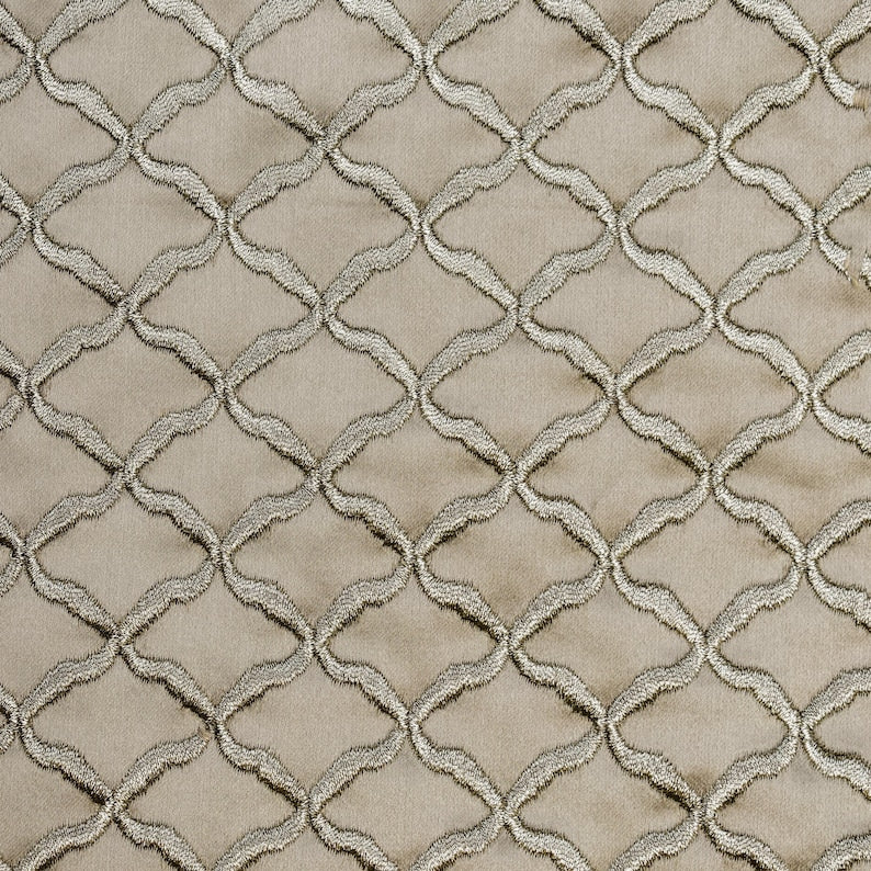 Gold Zari Satin Zari Embroidery Fabric by the Yard