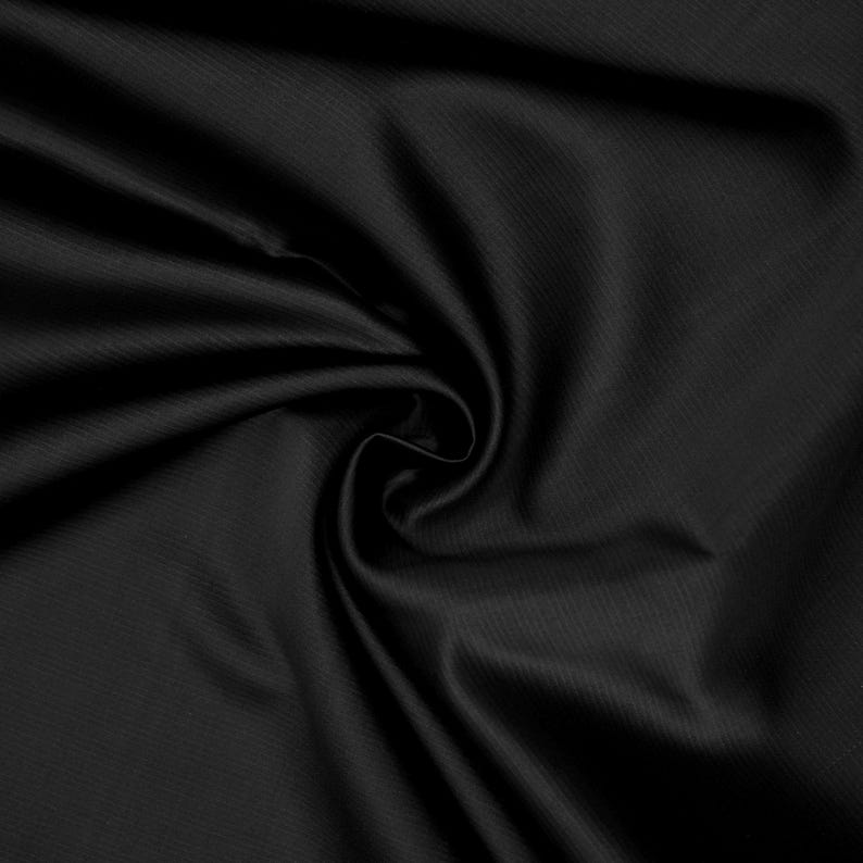 Black Heavy Satin Fabric by the Yard