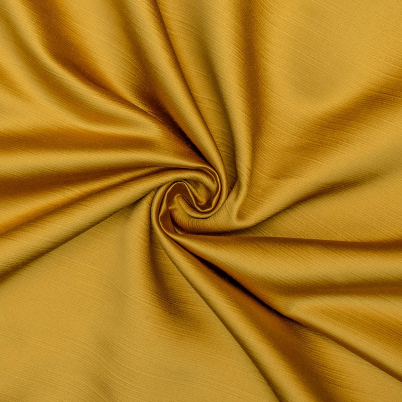 Dark Gold Heavy Satin Fabric by the Yard