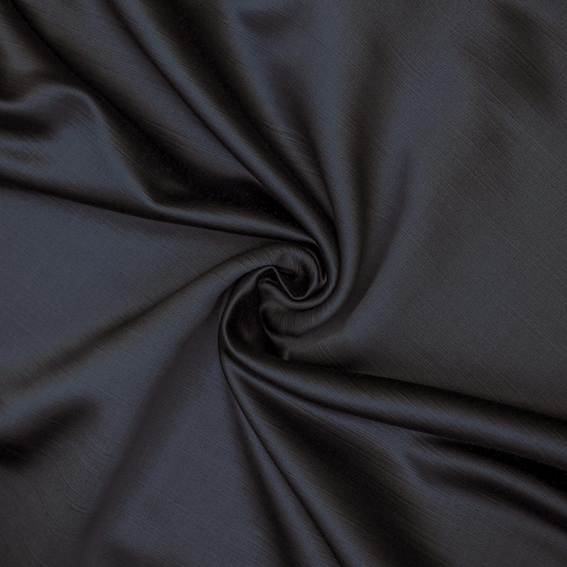 Charcoal Gray Heavy Satin Fabric by the Yard