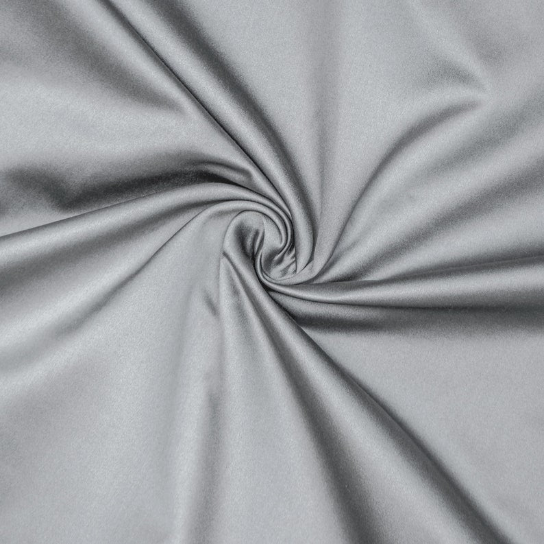 Light Silver Heavy Satin Fabric by the Yard