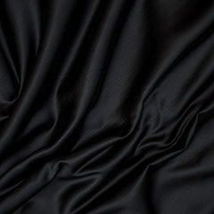 Black Heavy Satin Fabric by the Yard