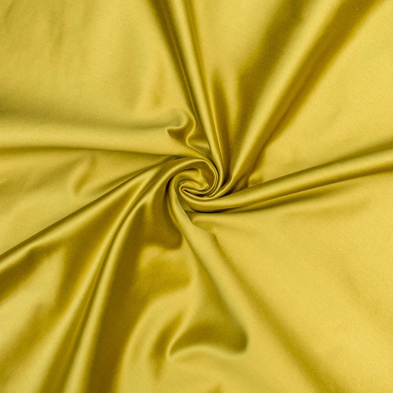 Light Gold Heavy Satin Fabric by the Yard