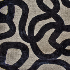 Black Jacquard Velvet Fabric by the Yard