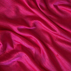 Cerise Pink Silk Dupioni Fabric by the Yard, Pink Silk Fabric