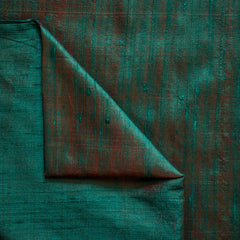 Green & Red Silk Dupioni Fabric by the Yard, Green Silk Fabric