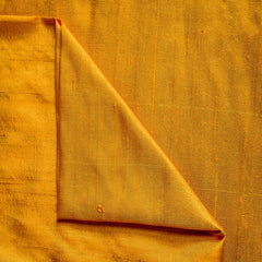 Golden Yellow Silk Dupioni Fabric by the Yard, Yellow Silk Fabric