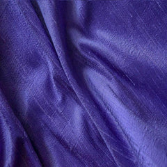 Dark Periwinkle Silk Dupioni Fabric by the Yard, Blue Silk Fabric