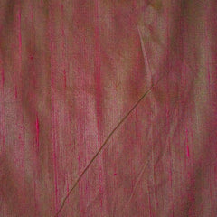 Fuchsia Green Silk Dupioni Fabric by the Yard, Pink Silk Fabric