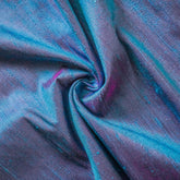 Blue & Pink Silk Dupioni Fabric by the Yard