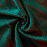 Green & Red Silk Dupioni Fabric by the Yard