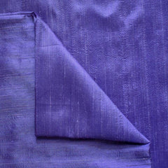 Dark Periwinkle Silk Dupioni Fabric by the Yard, Blue Silk Fabric
