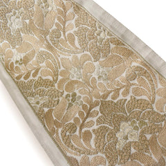 Baroque-Inspired Scroll work Border in Champagne Gold by the Yard, Floral Curtain Tape, 7 Inches (177 mm)