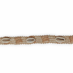Natural Shell Woven Jute Trim by the Yard, 0.75 Inches (19 mm) Jute Braided Lace Trim, Lace For Curtains