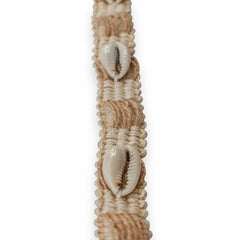 Natural Shell Woven Jute Trim by the Yard, 0.75 Inches (19 mm) Jute Braided Lace Trim, Lace For Curtains