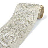 Cream Bloom Applique Embroidered Border