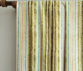 Stripe It Green Printed Jacquard Velvet Curtain Panels