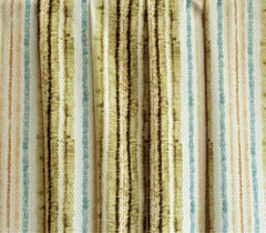 Stripe It Green Printed Jacquard Velvet Curtain Panels