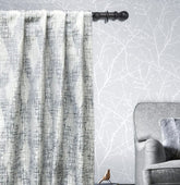 White, Ivory Diamond Jaal Jacquard Weave Curtain Panels