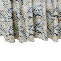 Leaving Blue Floral Cotton Embroidery Curtain Panels