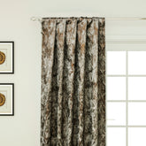 Antique Hexagons Foil Print Jacquard Textured Curtain Panels