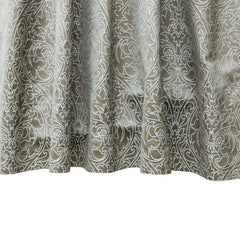 Damask Ornate Embroidered Polyester Weaved Curtain Panels