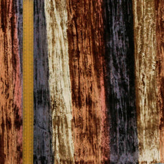 Ombre Striped Rust, Gold Crushed Velvet Curtain Panels