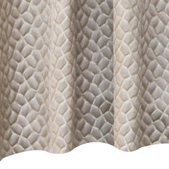 Cream Hexagon Geometric Jacquard Weaved Curtain Panels
