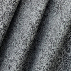 Gray Ancient Damask Jacquard Weave Curtain Panels