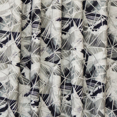 Abstract Triangles Printed Cotton Embroidery Curtain Panels