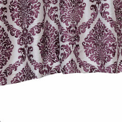Purple Damask Burntout Velvet Curtain Panels
