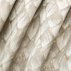 Cream & Gray Pebble Street Jacquard Weave Curtain Panels