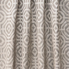 Beige Eternity Geometric Jacquard Weave Curtain Panels