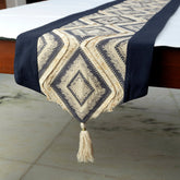 Aissa - Blue Jacquard Decorative Table Runner