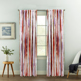 Colorful Stripes Printed Cotton Curtain Panels
