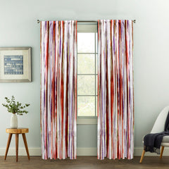 Colorful Stripes Printed Cotton Curtain Panels