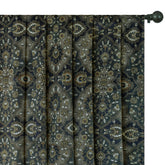 Arabic Black Abstract Digital Printed Velvet Curtain Panels