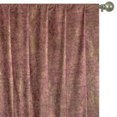 Brick Red Foil Printed Velvet Textured Curtain Panels