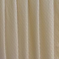 Beige Diamonds Geometric Viscose Embroidered Curtain Panels