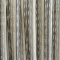 Grey, Teal Stripes Jacquard Chenille Velvet Curtain Panels