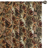 Beige, Brown Cockatoo Cotton Spun Printed Curtain Panels