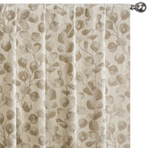Beige Petals Jacquard Weave Curtain Panels